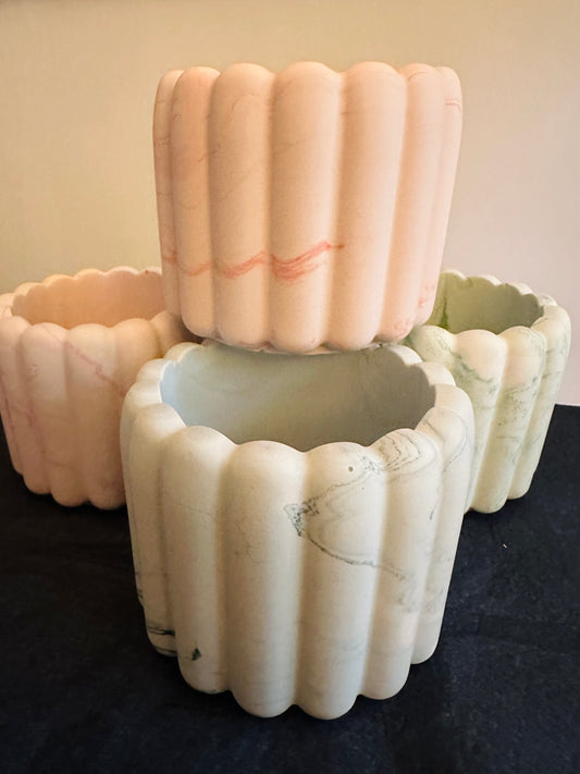 Pastel Ribbed Pot - Super Seconds