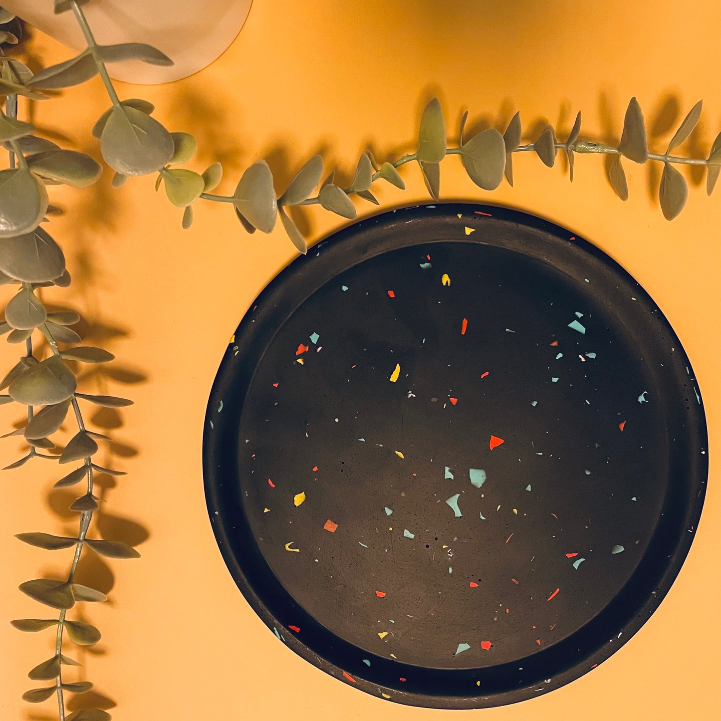 Large Ridged Round Tray- Bright Night