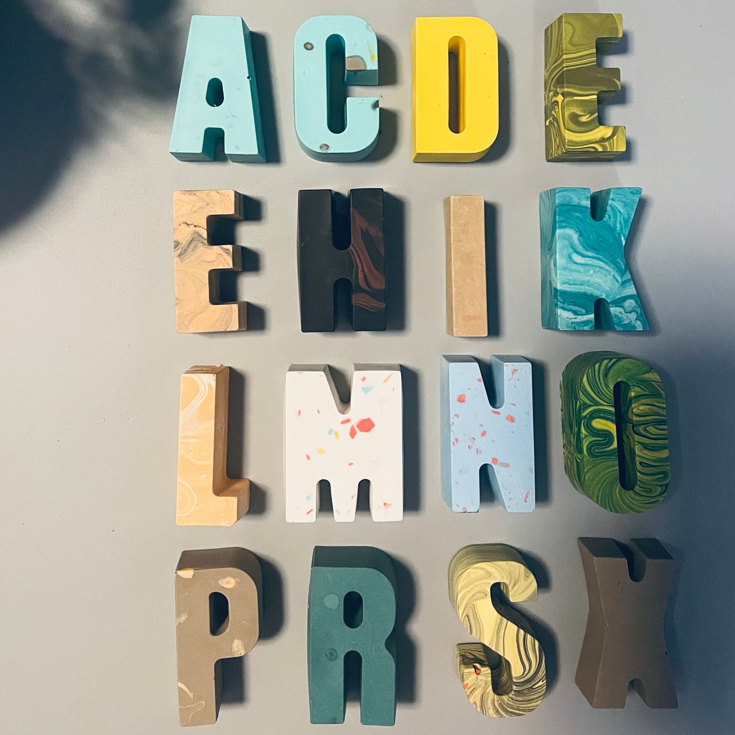 Terrazzo Style Letters