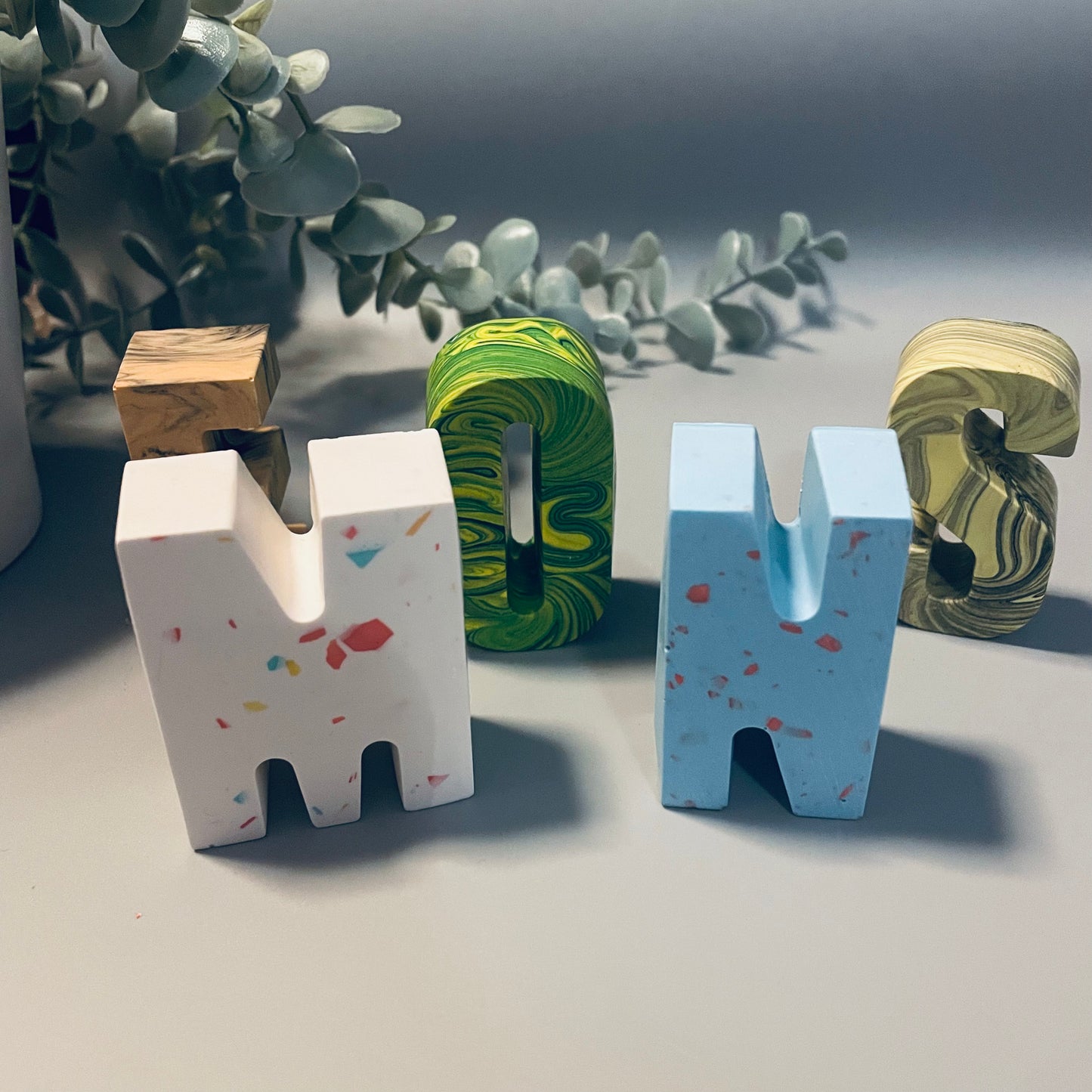 Terrazzo Style Letters
