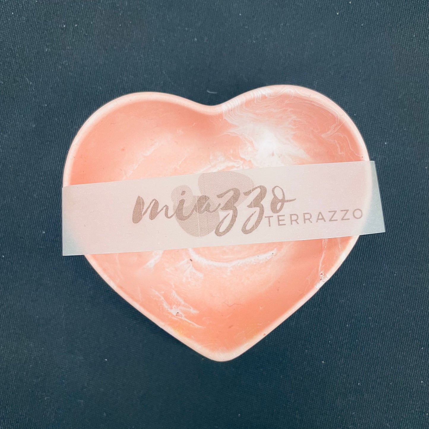 Heart Ring Dish- Marble effect